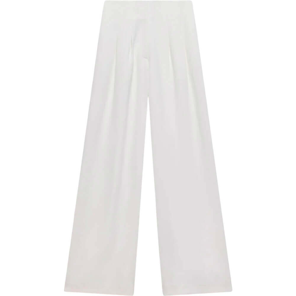 Mint Velvet White Wide Leg Darted Trousers